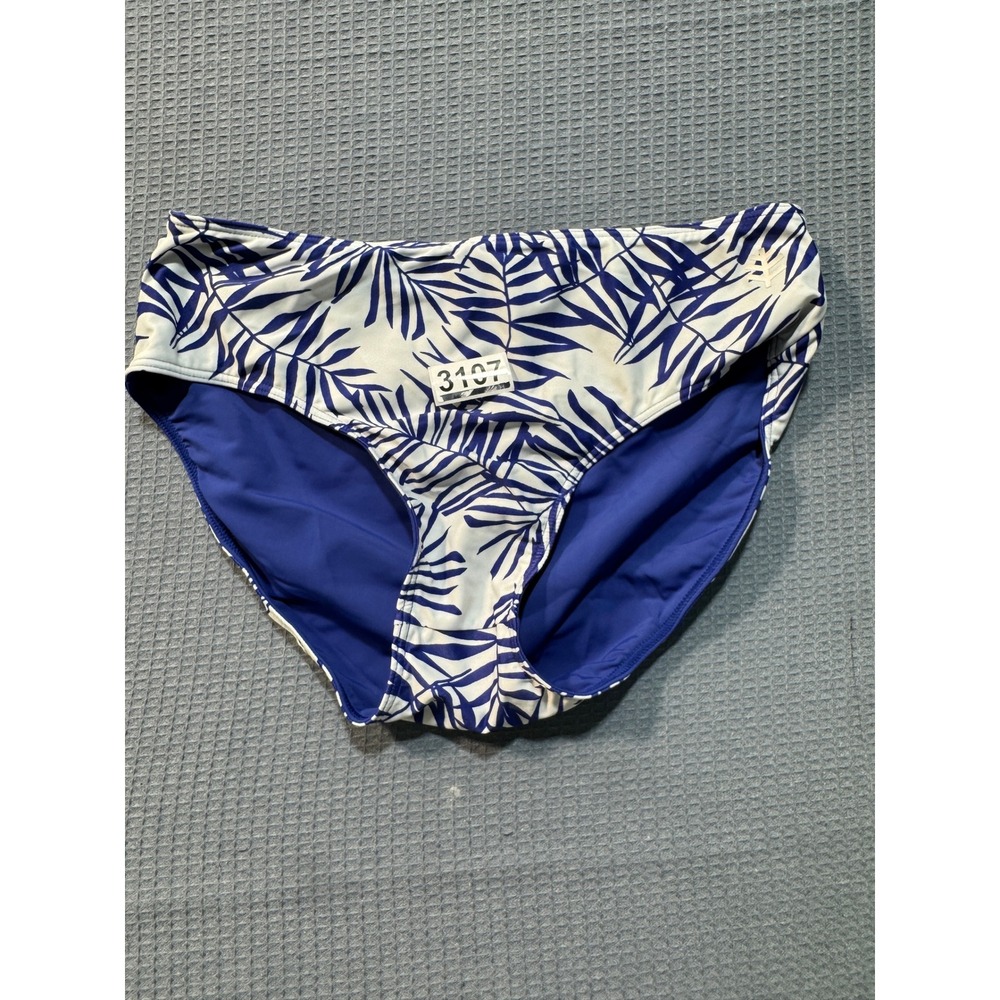 Coolibar Medley Swim Bottom Womens XS Blue White Palm Leaf UPF 50+ 03301